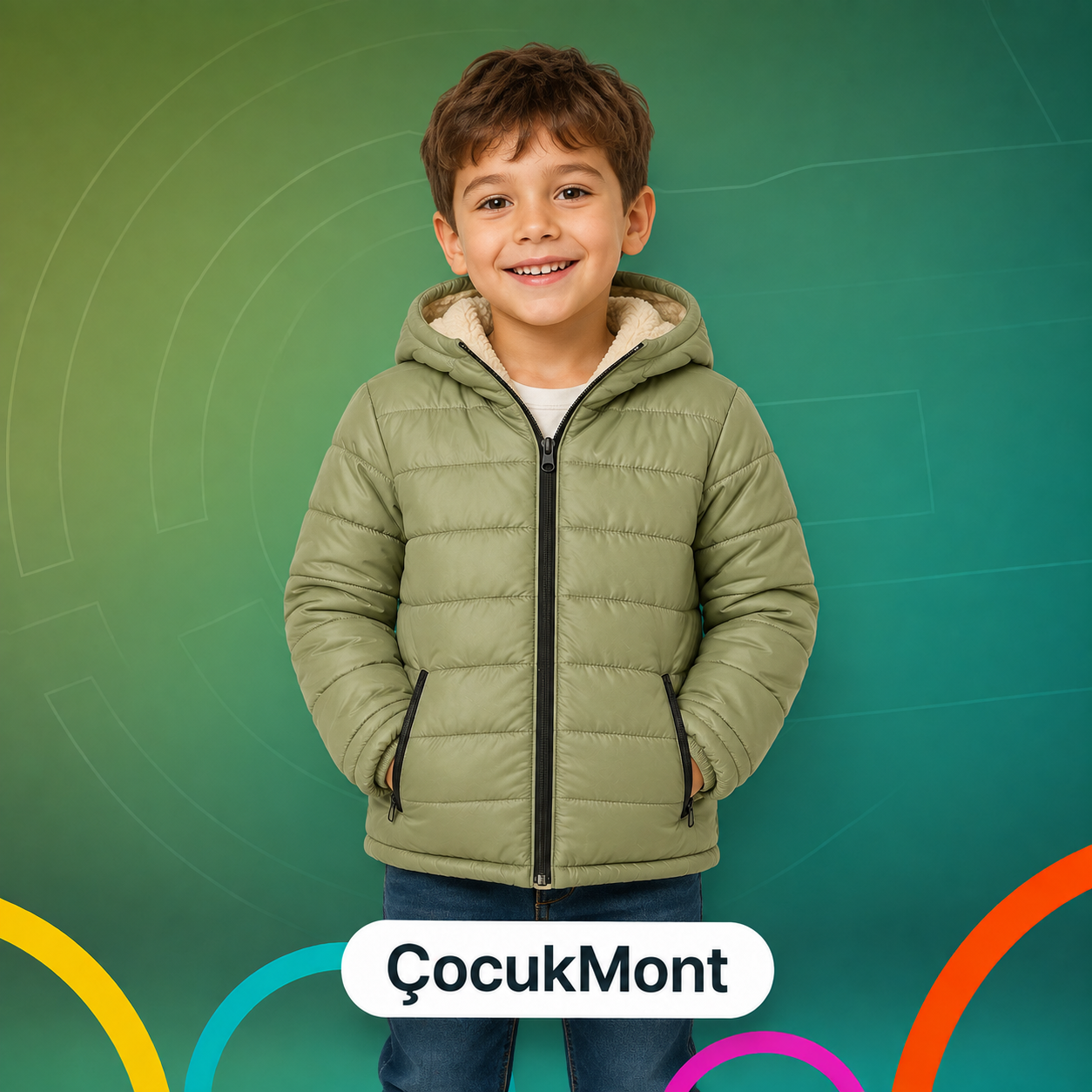 TOPTAN ERKEK ÇOCUK ŞİŞME MONT 2-5 YAŞ