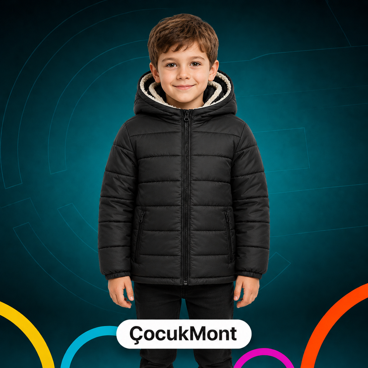 TOPTAN ERKEK ÇOCUK ŞİŞME MONT 2-5 YAŞ