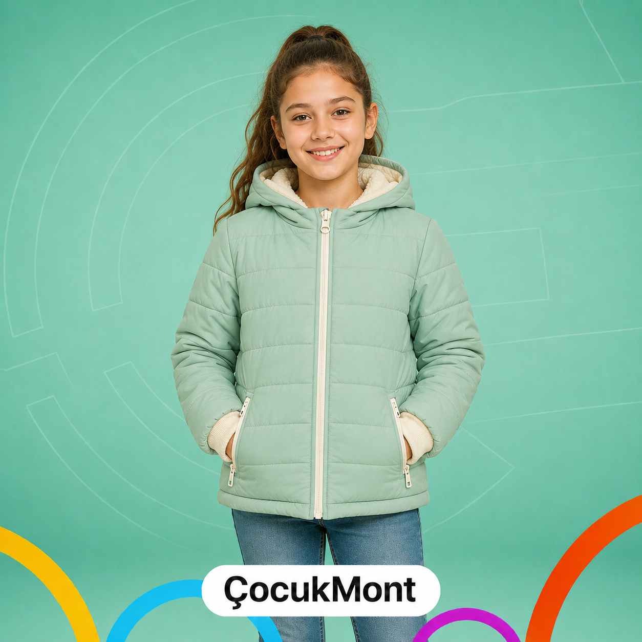 TOPTAN ÇOCUK MONTU 6-15 YAŞ KIZ ÇOCUK